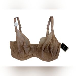 Chantelle NWT Plunge Nude Bra Lace Size 34H